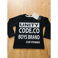 Chipi&Chips feliratos hosszú ujjú  (fekete)