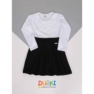 Hosszú ujjú fekete-fehér ruha