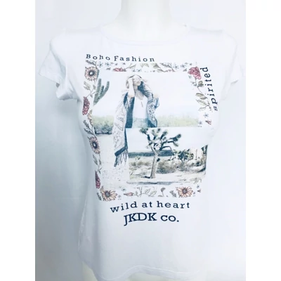 Lány divat póló fehér(128-164)