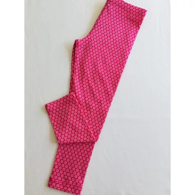 Lány leggins pink mintás (104-146)