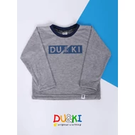 Hosszú ujjú pulóver (melírszürke)